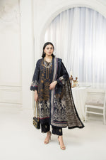 Printed Embroidered 3PC Khaddar Winter Suit SKK2