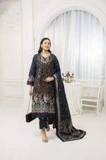 Printed Embroidered 3PC Khaddar Winter Suit SKK2