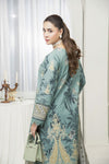 Ice Blue Embroidered 3pc Khaddar Winter Suit SKK3