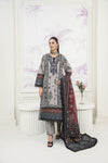 Grey Embroidered 3pc Khaddar Winter Suit SKK5