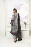 Grey Embroidered 3pc Khaddar Winter Suit SKK5