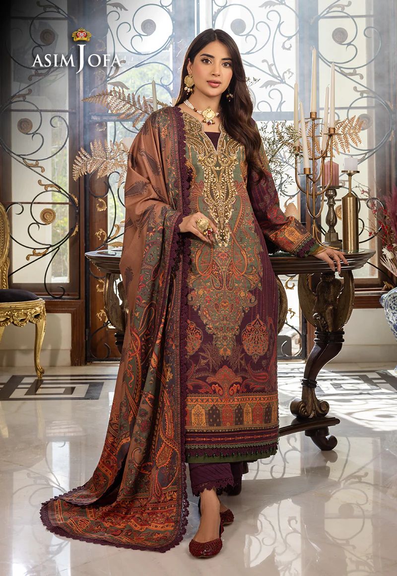 ASIM JOFA AIRA WINTER SHAWL COLLECTION 07