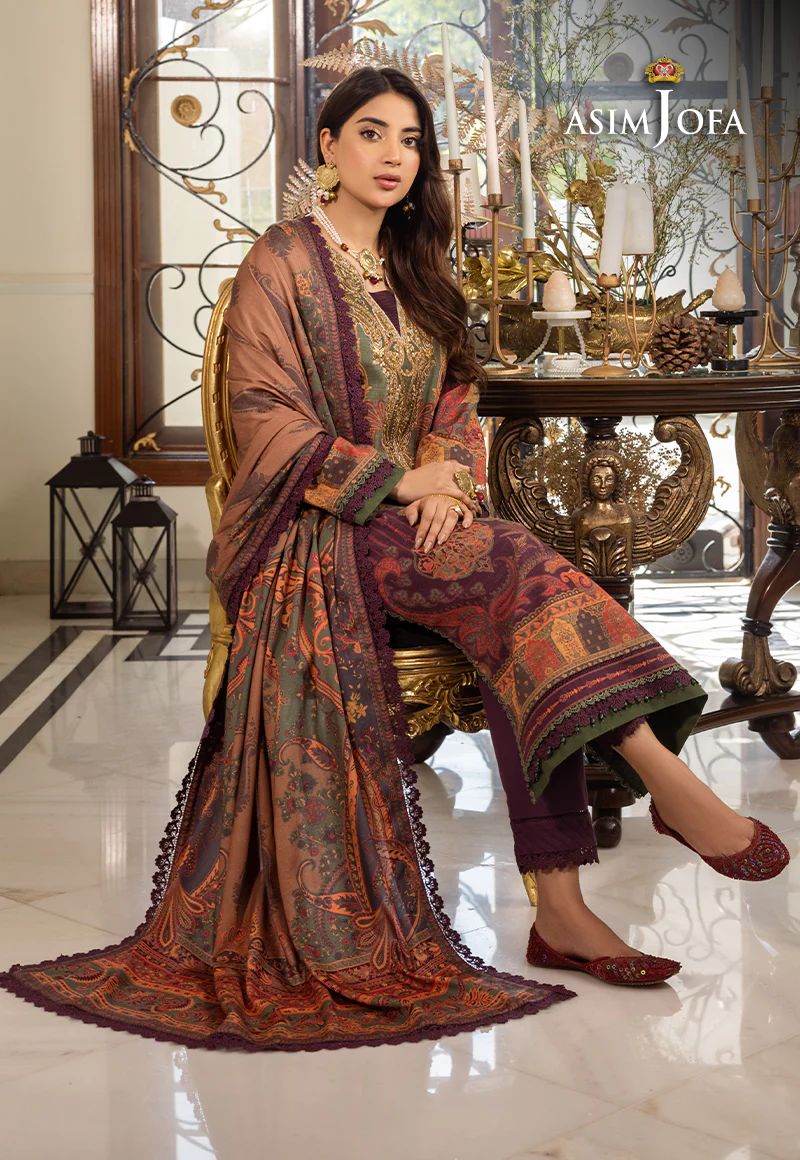 ASIM JOFA AIRA WINTER SHAWL COLLECTION 07