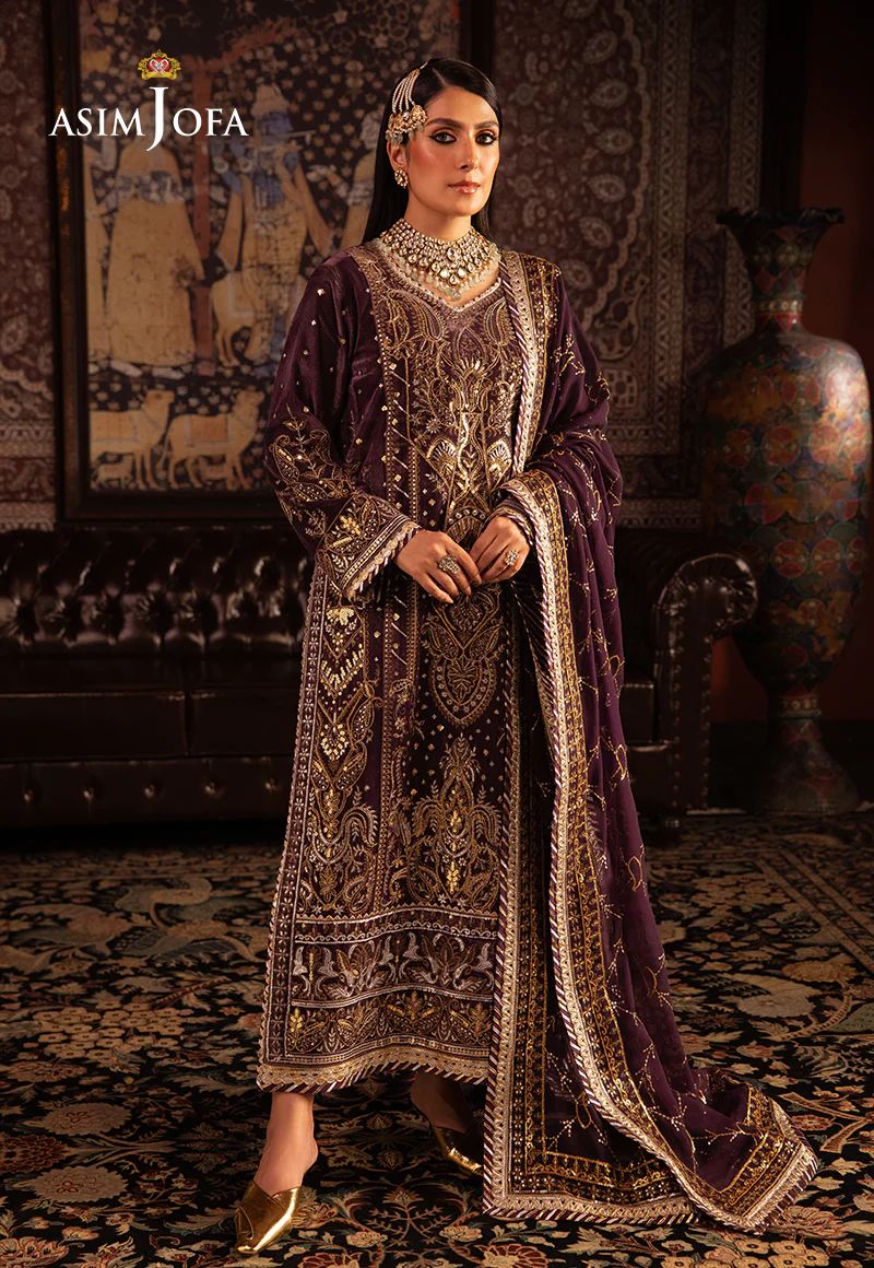 ASIM JOFA MAKHMAL WEDDING VELVET 06