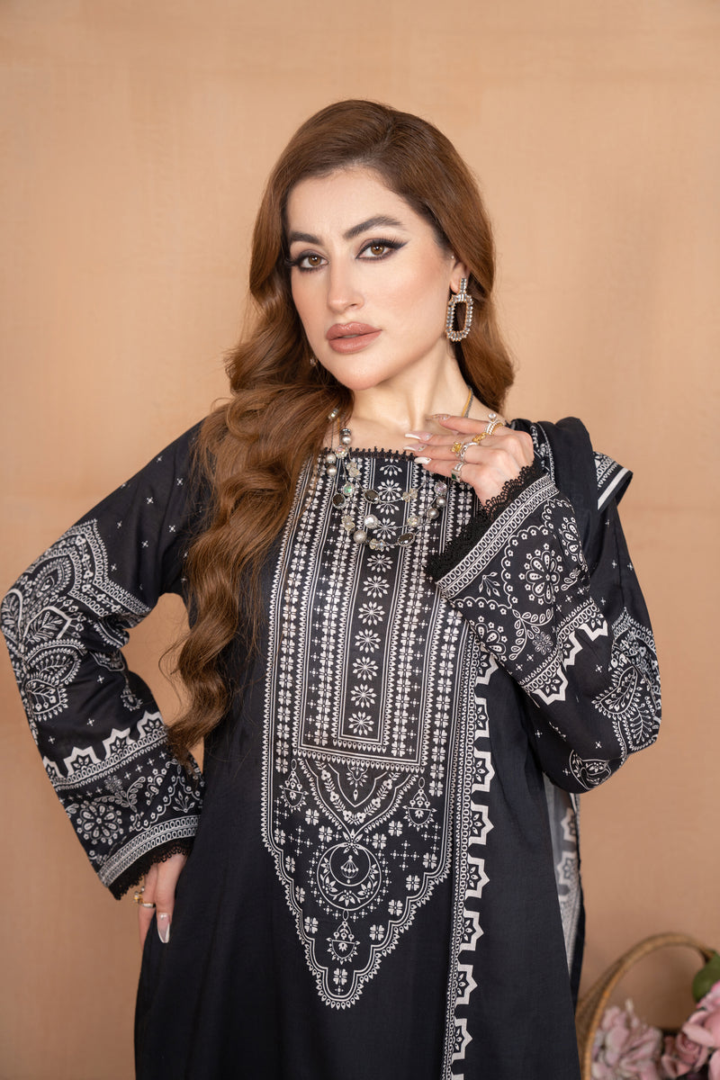 3PC LAWN PRINTED DRESS BY AABPARA 04