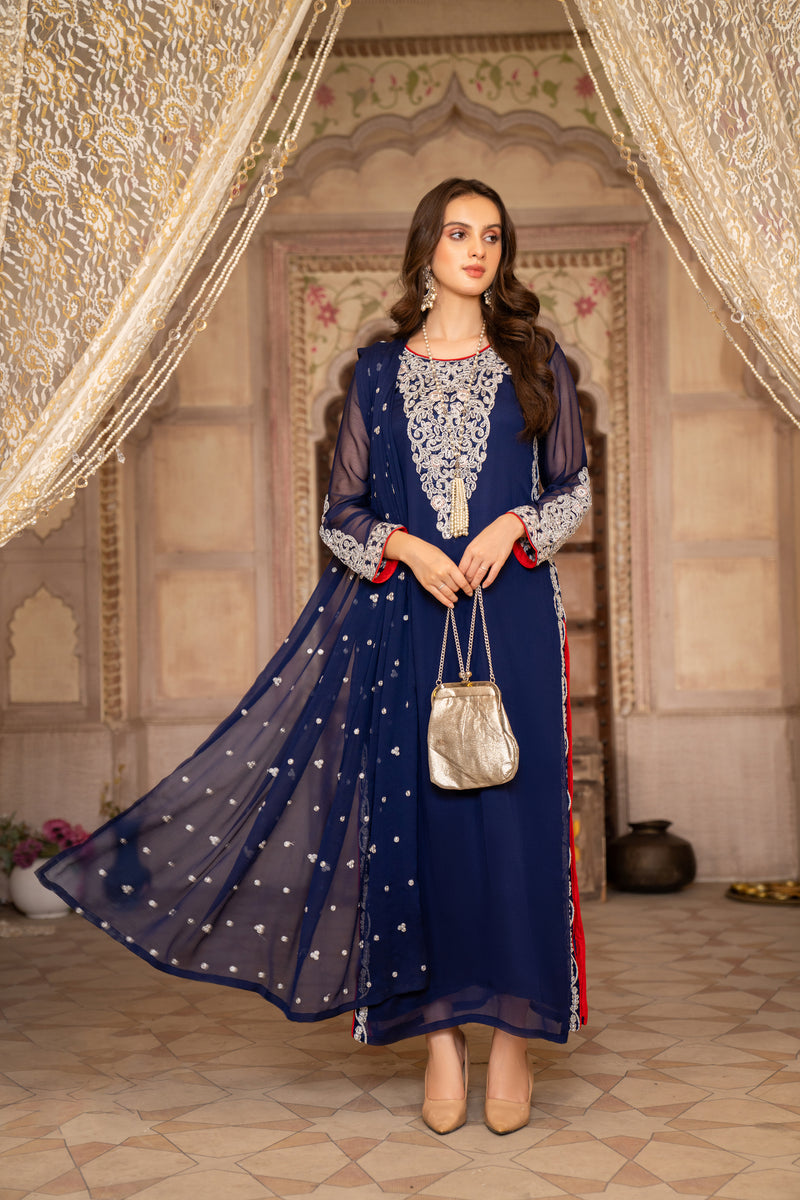 Chiffon formal dresses pakistani sale