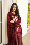 Arwah Velvet Elegance Womenswear Maroon AEF6