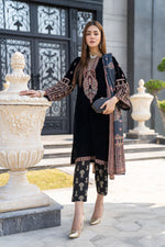 VOGUE VISTAS VELVET EMBROIDERED DRESS BY ZAIWA ZB10