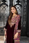 VOGUE VISTAS VELVET EMBROIDERED DRESS BY ZAIWA ZB9