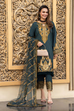 Raw Silk and Sparkle Ready to Wear Dress by Gul Warun RSS9