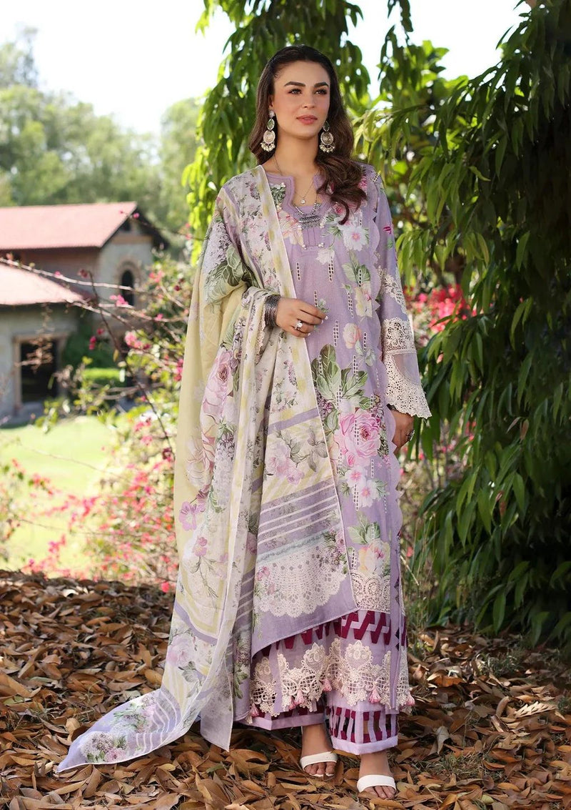 ELAF PRINT CHIKANKARI ECK-03A LILAC L’AMOUR