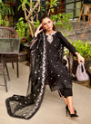 3PC KARANDI EMBROIDERED BLACK DRESS BY MONA AX