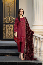 3PC VELVET SHAWL COLLECTOIN BY AABPARA ABV6