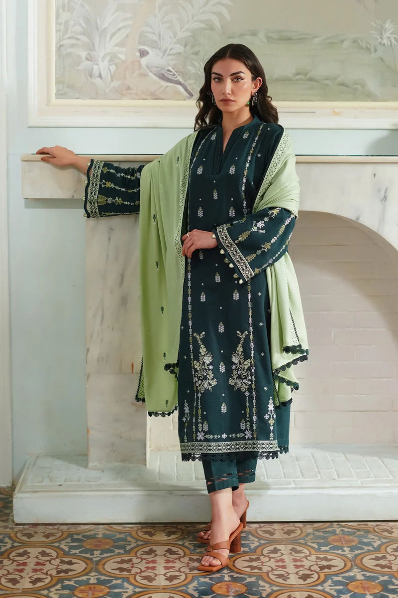 Mughal Majesty 3pc Embroidered Khaddar Dress by Sahar SW24-10