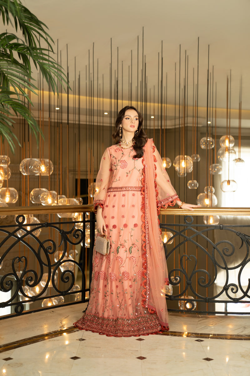 3PC NOORMA KAMAL NET FORMAL EMBROIDERD DRESS 03