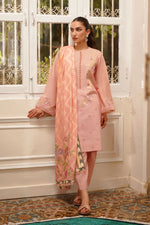 Pink Peony 3pc Embroidered Khaddar Dress by Sahar SW24-11