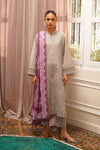 Smoky Amethyst 3pc Embroidered Khaddar Dress by Sahar SW24-7