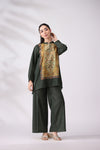 Elegant Green Crepe Silk Co-ord Set LDM6