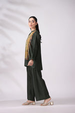 Elegant Green Crepe Silk Co-ord Set LDM6