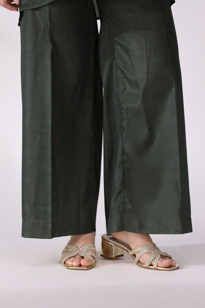 Elegant Green Crepe Silk Co-ord Set LDM6