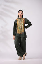 Elegant Green Crepe Silk Co-ord Set LDM6