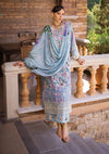 ELAF CHIKANKARI LAWN OCEAN BLUE ECT-03A