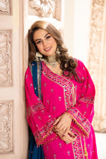 3PC READY TO WEAR RAW SILK DRESS BY GUL WARUN GRS20