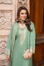 3PC READY TO WEAR RAW SILK DRESS BY GUL WARUN GRS16