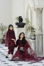 SAFFRON JACQUARD LAWN GIRLS COLLECTION BY MONA SMEG6