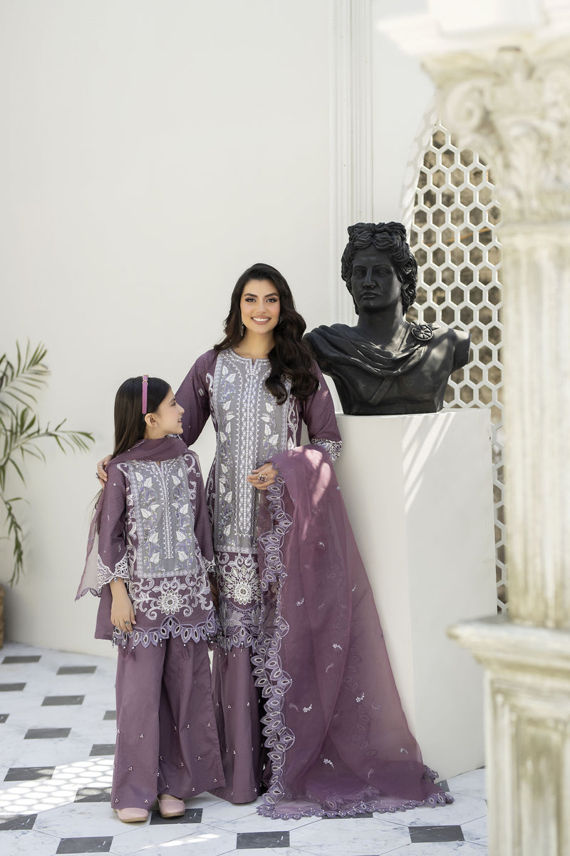 SAFFRON JACQUARD LAWN GIRLS COLLECTION BY MONA SMEG5