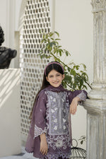 SAFFRON JACQUARD LAWN GIRLS COLLECTION BY MONA SMEG5