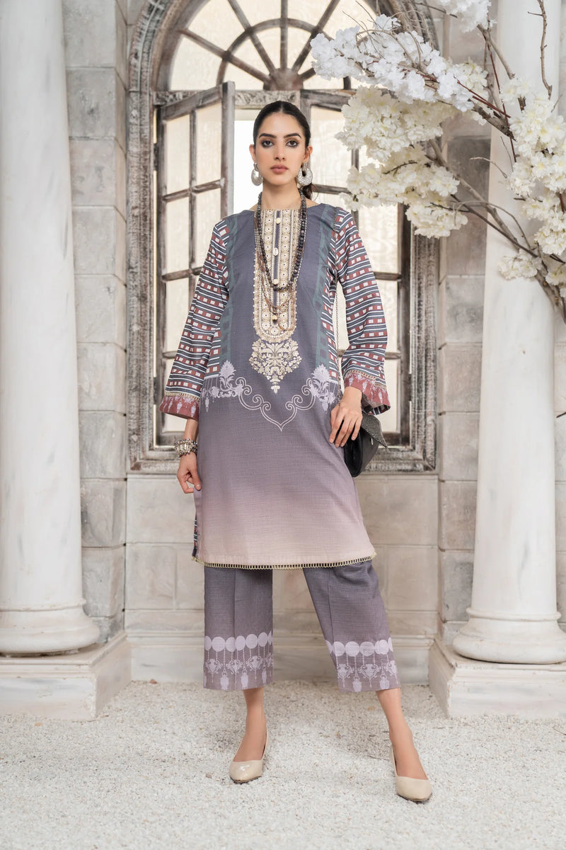 Ready To Wear 2 Pcs Winter Khaddar Dress By Aabpara 12