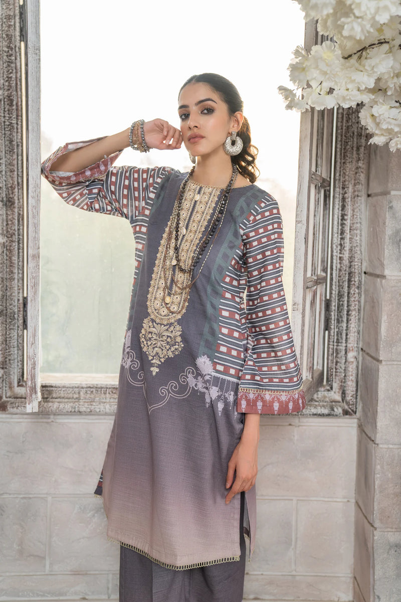 EMBROIDERED KHADDAR 2PCS, Winter Collection 21