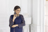 ZOYA LAKHANI WINTER LINEN EMBROIDERED DRESS 01