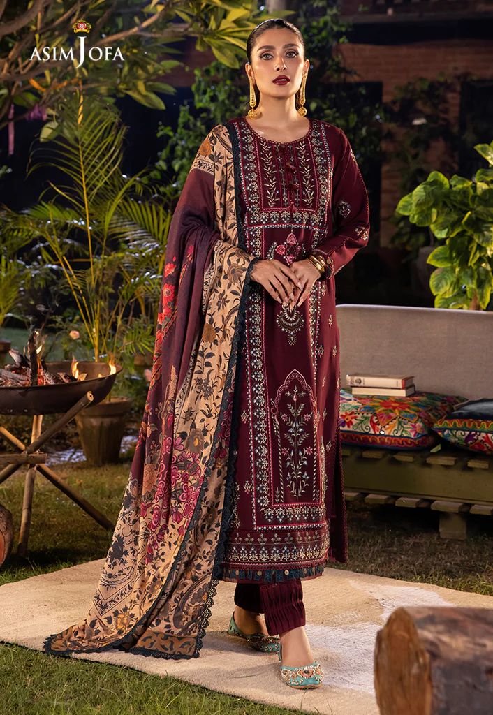 3PC READY TO WEAR LINEN DRESS BY ASIM JOFA 20