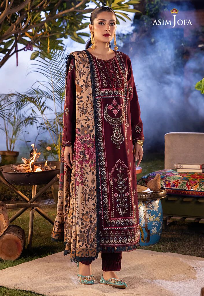 3PC READY TO WEAR LINEN DRESS BY ASIM JOFA 20