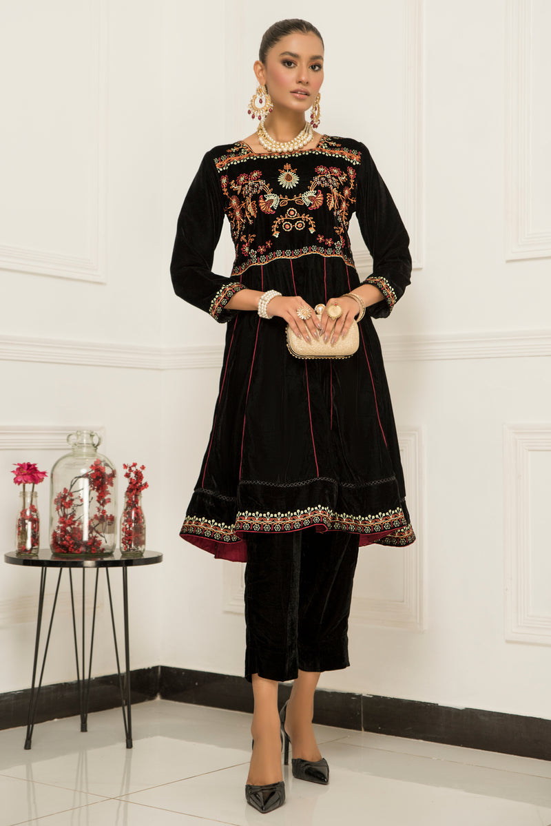 Velvet Embroidered Ready to Wear 2 Pcs Dress by Aabpara 04