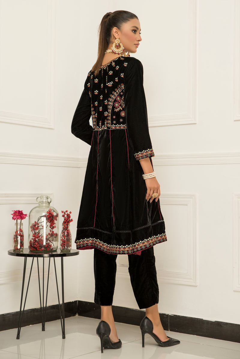 Velvet Embroidered Ready to Wear 2 Pcs Dress by Aabpara 04