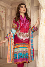 Wool Shawl with Khadar Embroidered Dress by Aabpara 05