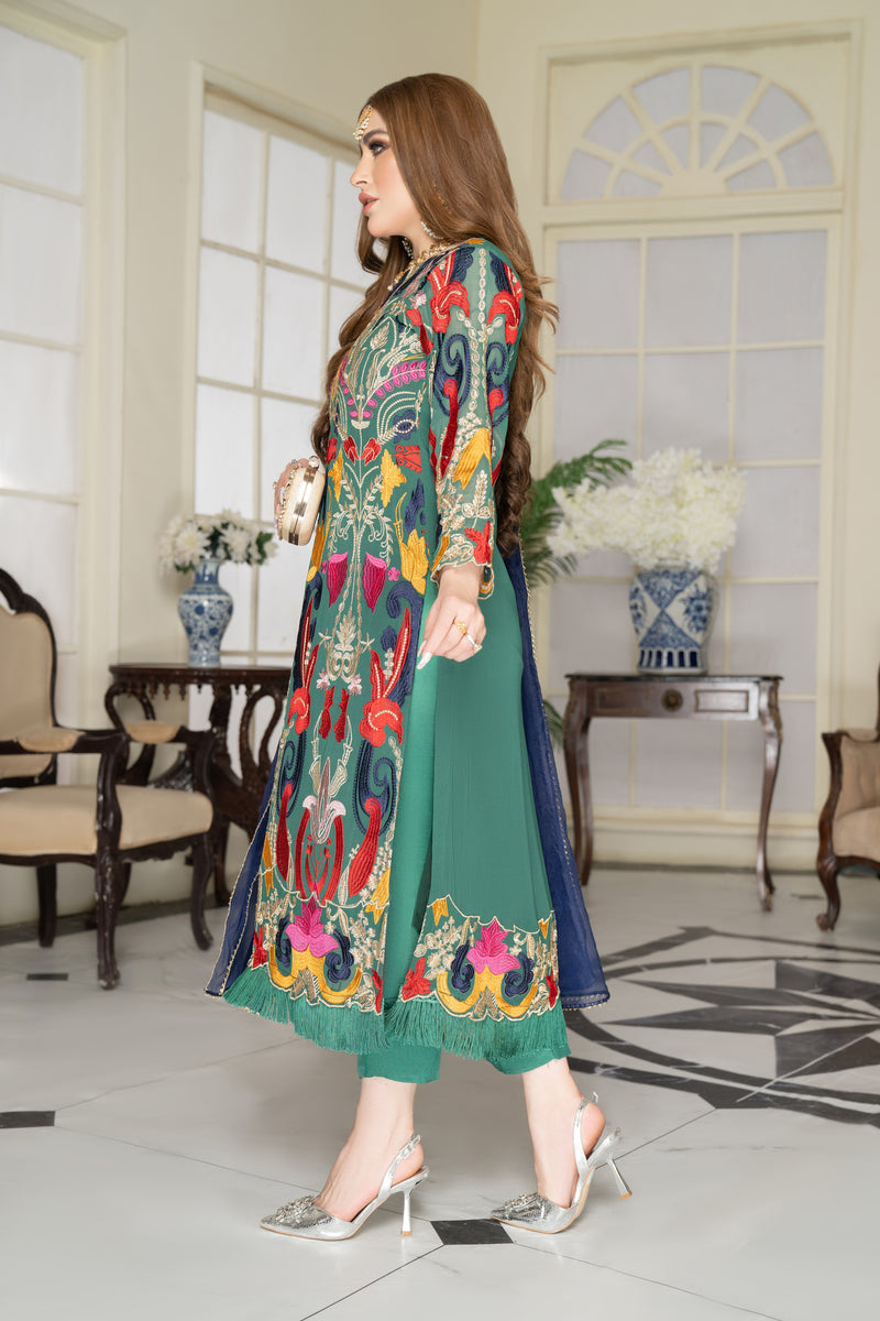 Luxury Formal Ready to Wear Embroidered Dress by Aleezay 02