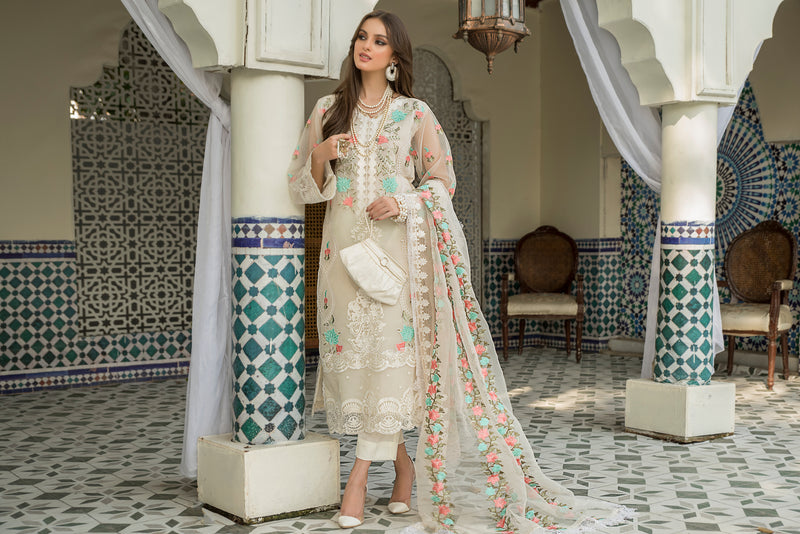 Ready to Wear Chiffon Embroidered Collection by Aleezay 04