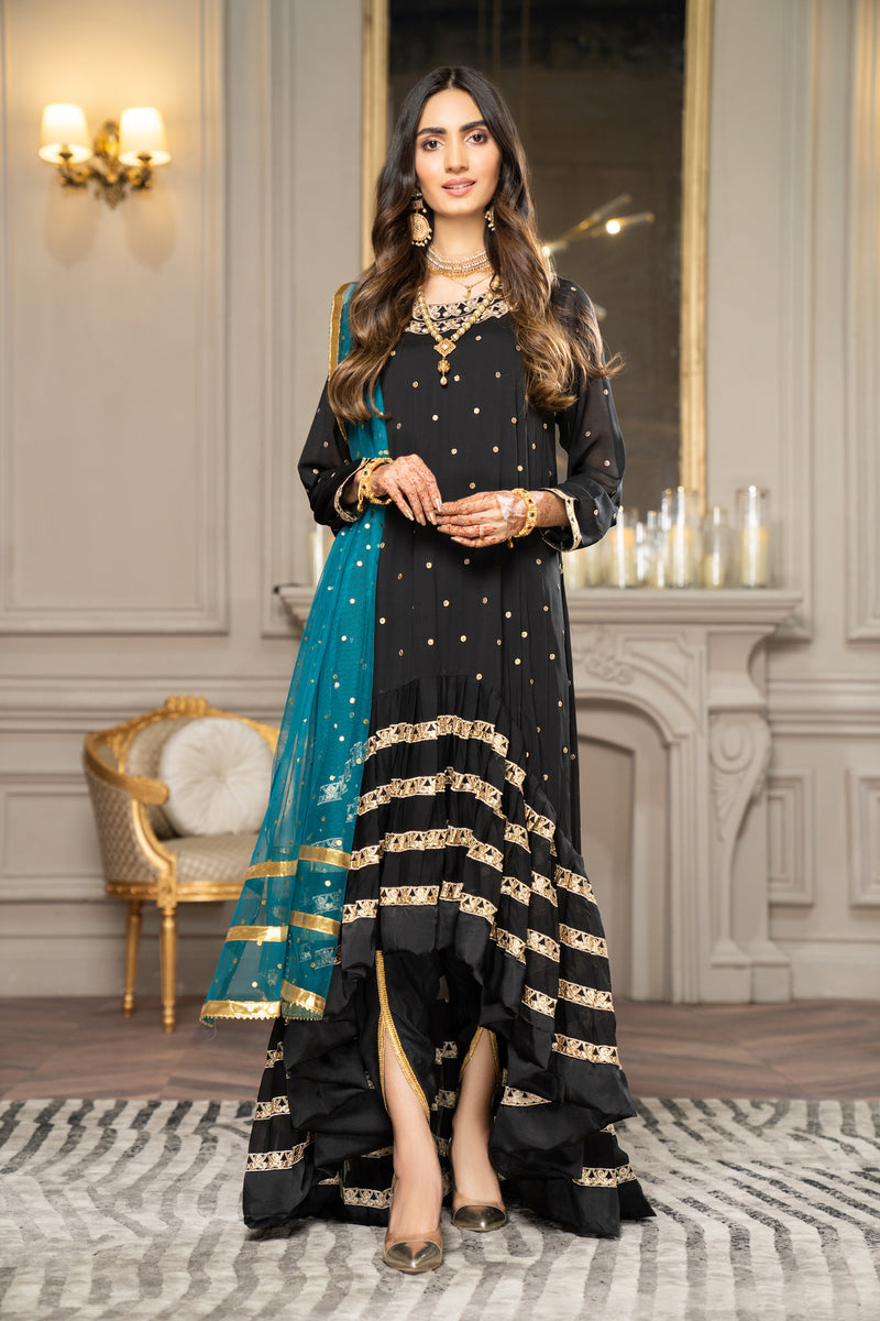 Luxury Formal Chiffon Embroidered Collection by Aleezay 01