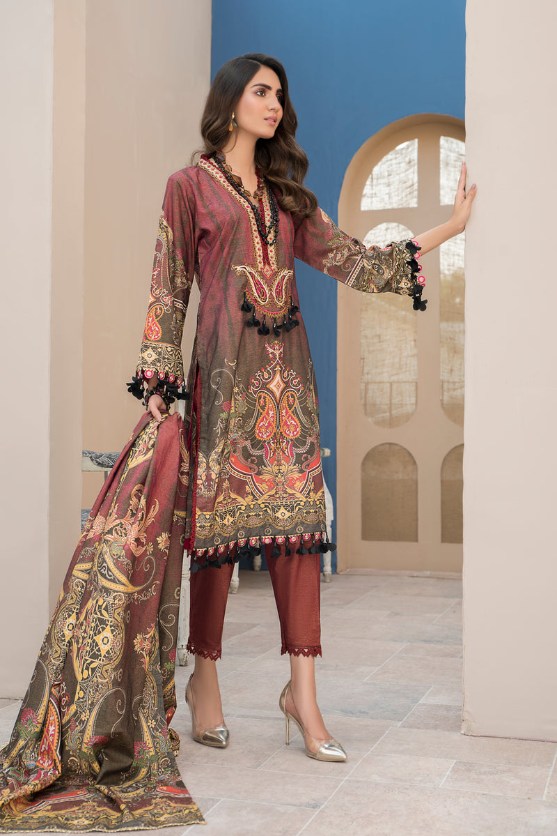 Winter Ready to Wear Khadar Embroidered Dress by Dress Code 02