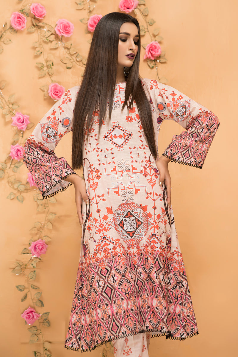 Winter Ready To Wear Khaddar Printed Dress By Dress Code 01