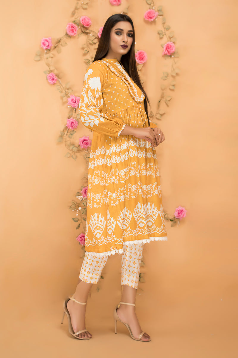 Winter Ready To Wear Khaddar Printed Dress By Dress Code 05