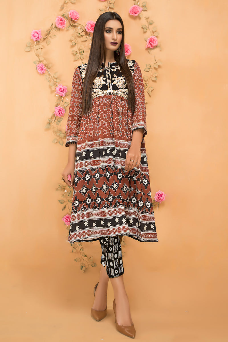 Winter Ready To Wear Khaddar Embroidered Dress By Dress Code 08