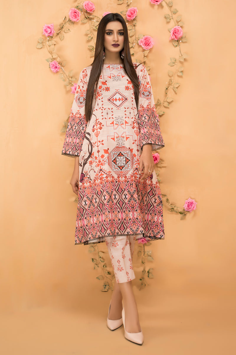 Winter Ready To Wear Khaddar Printed Dress By Dress Code 01