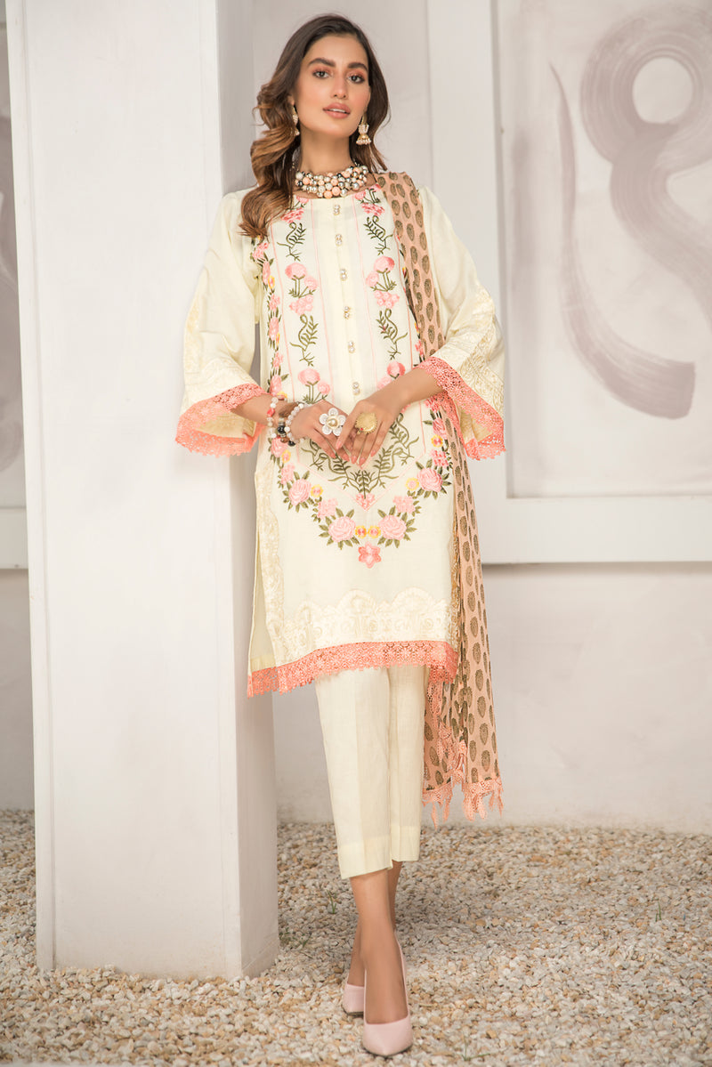 Embroidered 3Pcs Lawn Ready To Wear Collection 07