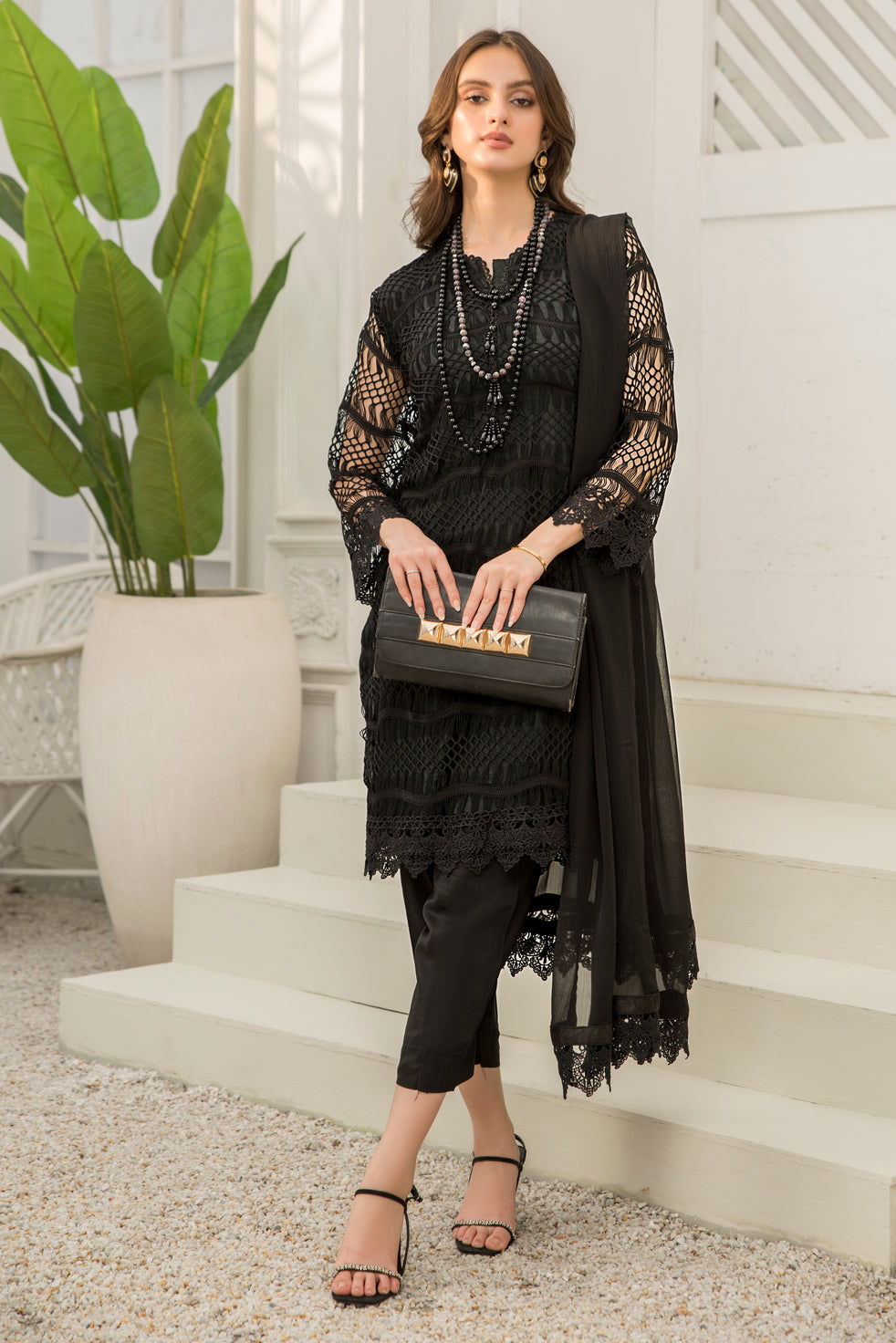 Fancy and Casual Black Dresses for Girls - Master Replica Pakistan | Black  dresses casual, Stylish dress book, Frock for women