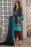 Winter Ready to Wear 3pc Embroidered Dress in Linen with wool shawl 05